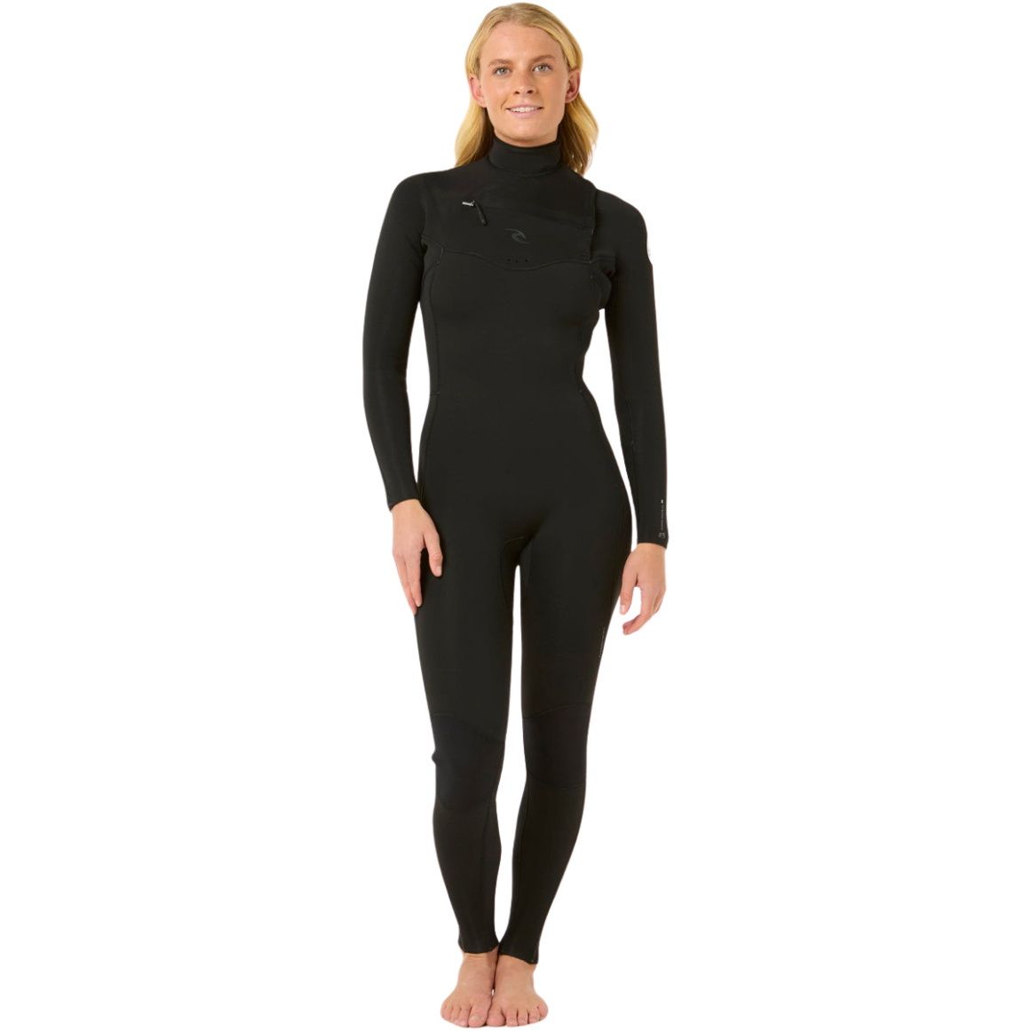 2026 Rip Curl Da Donna Dawn Patrol 3/2mm Chest Zip Muta 161WFS - Black